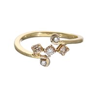 Vicenza - Piazzetta Palladio 2 - Anello Soprana Donna in Oro giallo Diamante 0.08 Ct ANR 5 BRIL - ANR 5 BRIL